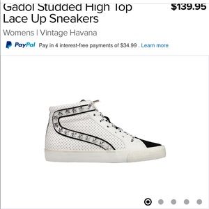 Vintage Havana Gadol studded high top 6.5 sneakers